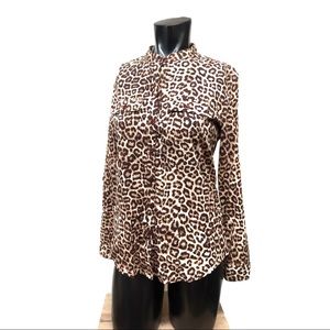 Chico Leopard Button Up Top
